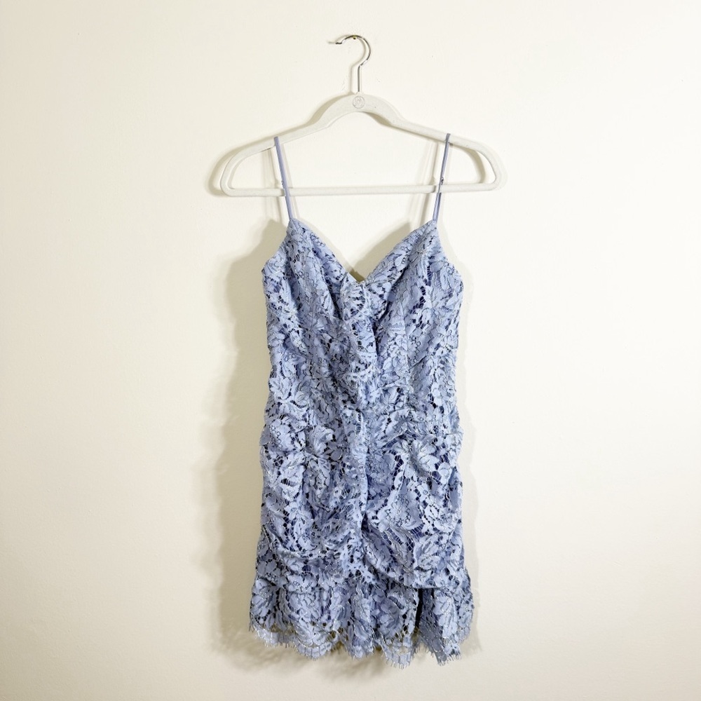 NWT NBD Marvin Lace Mini Dress in Lilac Periwinkle Medium - Picture 2 of 7